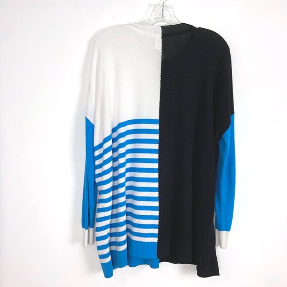 Planet by Lauren G Color Block Crew Neck Light Knit Lagenlook Sweater Sz OS - Picture 4 of 16